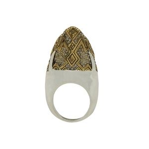 House of Harlow Diamond Dome Ring in Silver